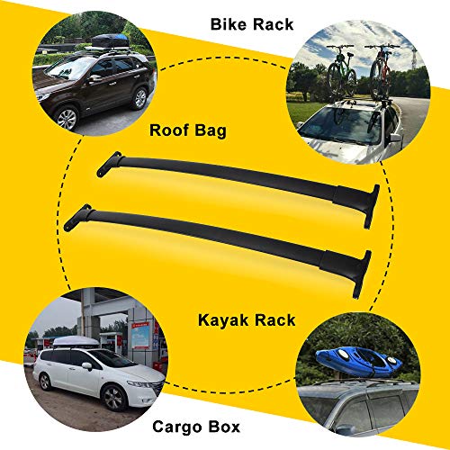 Ledkingdomus Roof Rack Cross Bars Compatible For 16 19 Ford Explorer Aluminum Luggage Crossbars Cargo Rooftop Carrier Carrying Canoe Kayak Bike Roof Bag Pricepulse