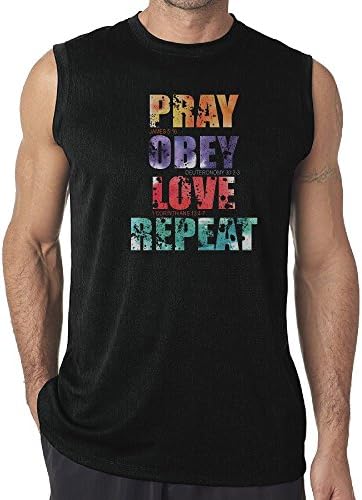 Pray Obey Love Repeat Men's Sleeveless Tee