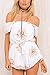 RUIGO Women's Lace Sexy Open Back Hollow Out Boho Playsuit Jumpsuit Romper Dress