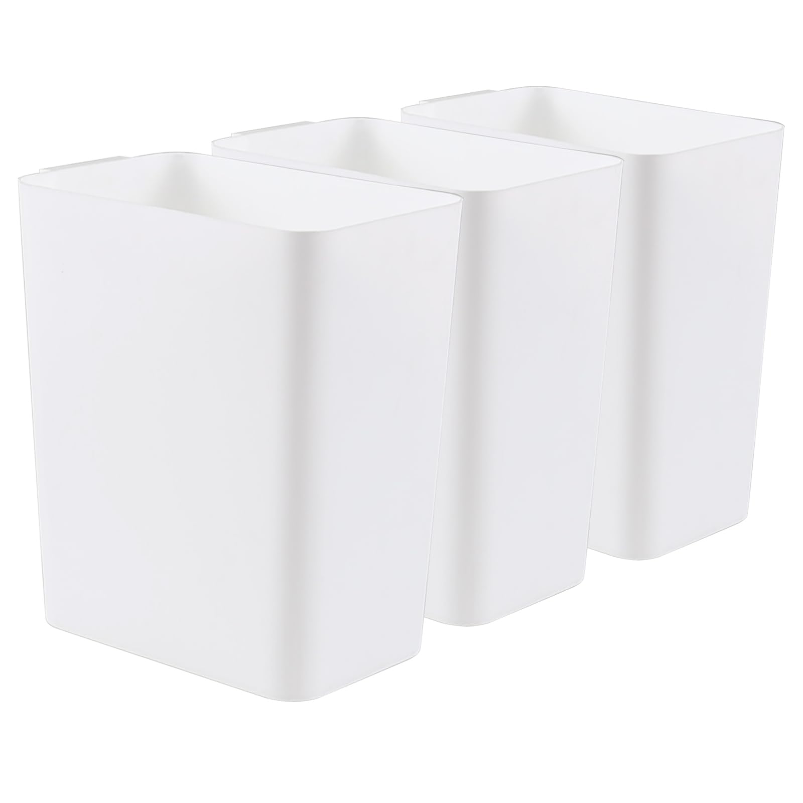 Photo 1 of ***STOCK PHOTO FOR REFERENCE ONLY***Bblina 3 Packs 4.5 Gallon Plastic Wastebasket, Open-top Trash Can, White