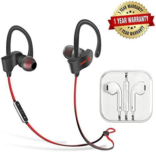 efito QC-10 Bluetooth Jogger Headphones for Android/iOS Devices with Earpod in-Ear Stereo Headset with Mic/Remote for All Smartphone