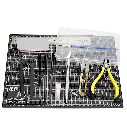HOMSFOU 2Pcs Handmade DIY Self Healing Double Sided Cutting Mat Durable Non Slip Crafting Board for Students Black for Sewing Quilting and Arts Crafts
