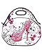 iColor Kids Insulated Neoprene Lunch Bag Tote Handbag lunchbox Food Container Gourmet Tote Cooler warm Pouch For School work Office - Great Gift for Boys,Girls (Pink High Heel) HST-LB-144