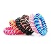 Spiral hair band No Crease Elastic Ponytail Holders Phone Cord Traceless Hair Tie Suitable for All Hair Types, 6 Colors,2pcs/color, Pack of 12 (Multi-colored) …