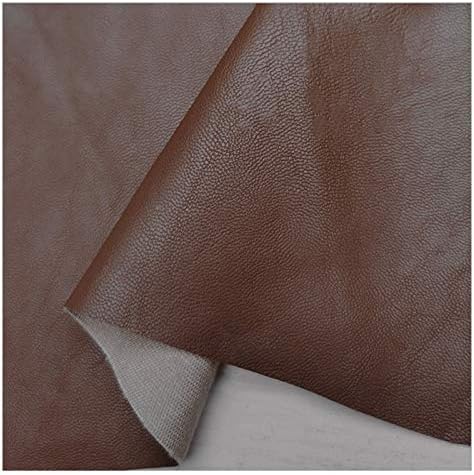 フェイクレザー張り素材ライトブラウン レザークロス生地 縫製クラフト用の柔らかい中厚
