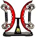 Swordmaster - 11" Red Fire Blade Dual Fantasy Dragon Sword Daggers Knife With Stand Brand New