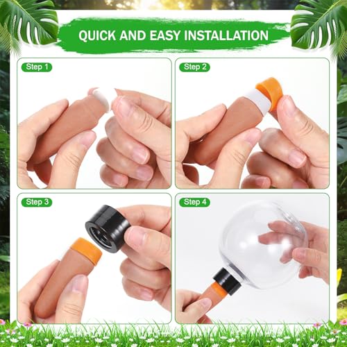 Yimomoyi 4 x 500ml Automatic Watering Balls for Indoor Plants, Balcony Plants and Flowers