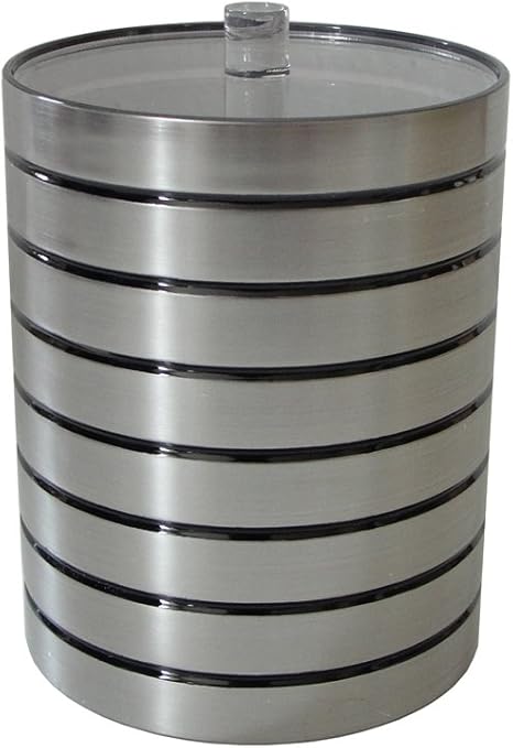 AWD Edle Silber Graue Wattedose - Wattepadspender und Wattestäbchen