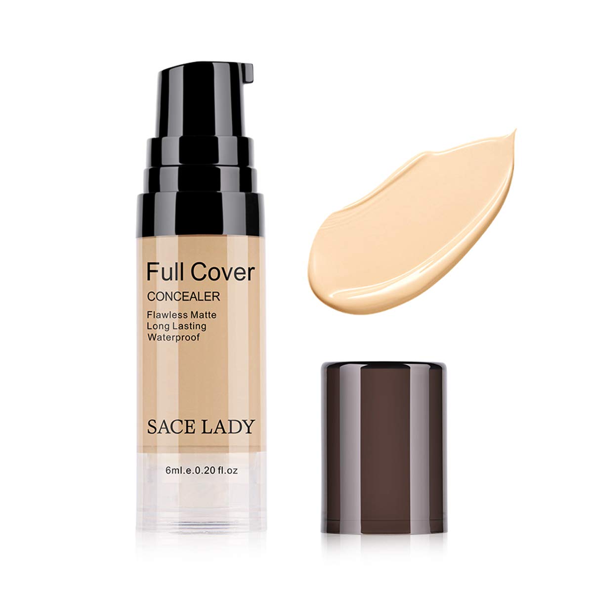Pro Full Cover Liquid Concealer, Waterproof Smooth Matte Flawless Finish Creamy Concealer Foundation Corrector for Eye Dark Circles Spot Face Concealer Makeup Base