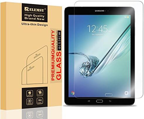 [2-Pack] Galaxy Tab S2/Galaxy Tab S3 Screen Protector, ELEMSY Samsung Galaxy Tab S2/Tab S3 Tempered Glass Screen Protector. [9H Hardness][0.3mm / 2.5D][Bubble-Free][Scratch-Resistant] (9.7 Inch)