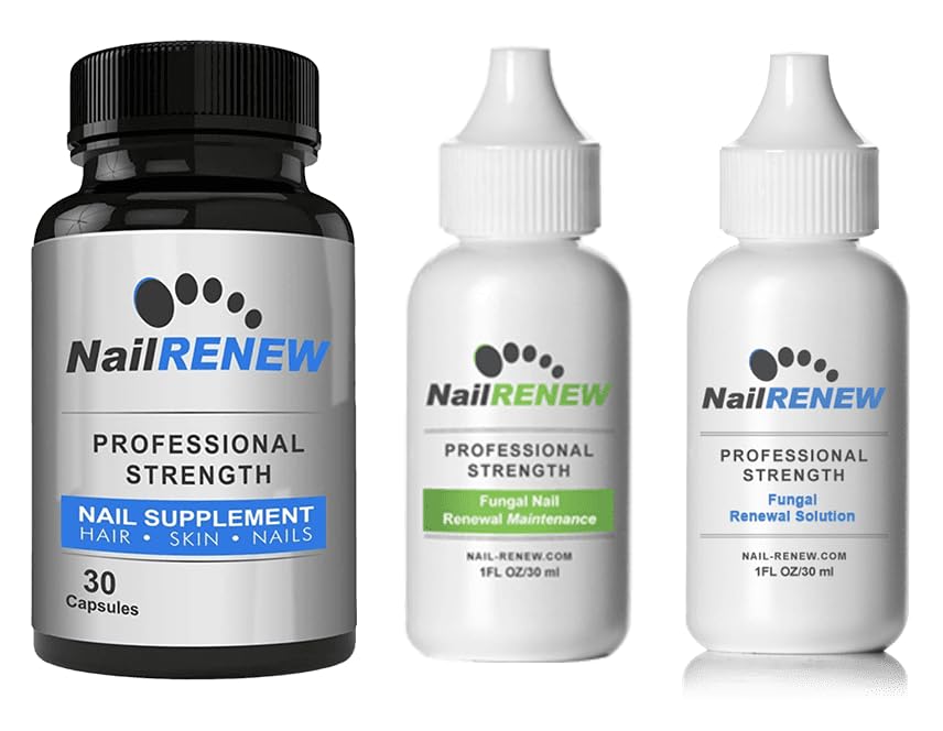 NailRENEW Antifungal Complete System - Professional Strength, Fungus Treatment for Toe Fungus, Discolored or Brittle Nails