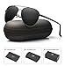 LUENX Mens Aviator Sunglasses Polarized : UV 400 Protection with Case 60MM