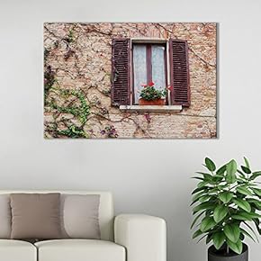 of Beautiful Countryside Wall with Window
