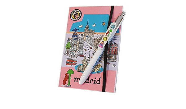 LIBRETA Y BOLIGRAFO MADRID DONSOUVENIR. : Amazon.es: Oficina ...