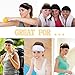 Mudder 3 Pieces Elastic Sports Headband Wicking Sweatband 5 Inch for Fashion, Yoga and Exercise (Multicolor)