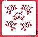 American Confections Flower Cookie Stencil Leaf, Rose, Sunflower - Set of 4