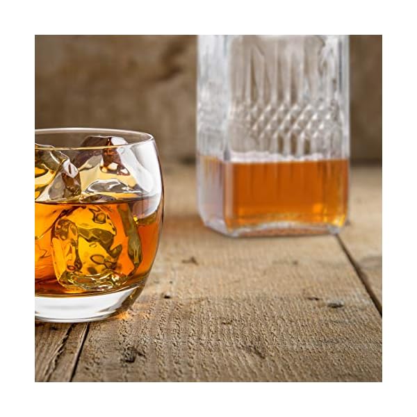 Relaxdays Whisky Karaffe, Glas, Dekanter für Whiskey, Cognac, Rum, Gin, 900 ml, Schnaps Karaffe Heimbar, transparent 10027876 – Bild 6