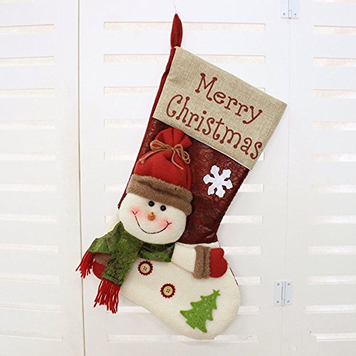 Disumos Christmas Stocking, Set of 2 Large Xmas Stockings Christmas Party Decorations Bags Socks Santa Reindeer Snowman… - Image 6