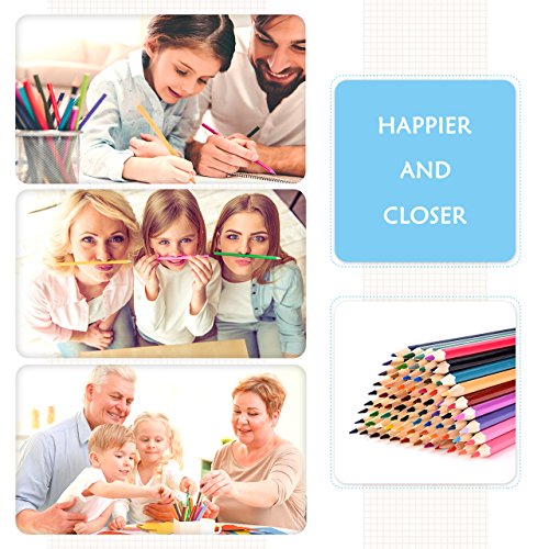[Upgrade]Coloring Pencils Set, Atmoko 72 Color Pencils Artists Coloring Pencils for Kids Adults, Non-toxic Oil Based Coloring, Sturdy Tin Package, for Coloring Books Drawing Writing Sketching Doodl - Thumbnail 6