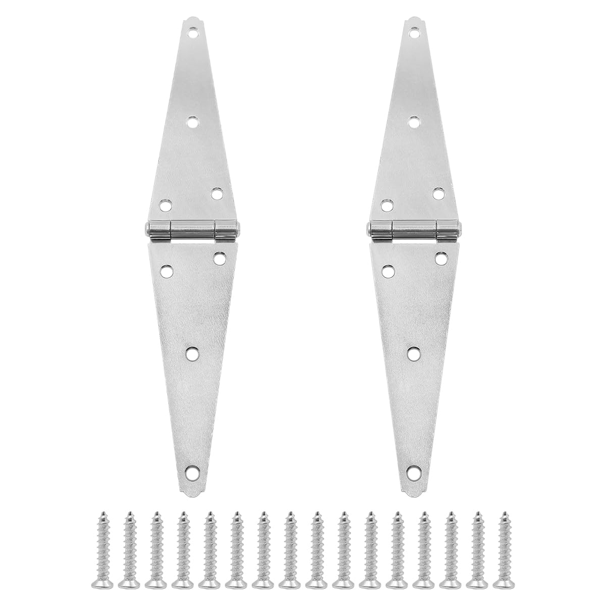 Set of 2 ZONADAH Garden Shed Door Gate Strap Hinges, Zinc Plated Windows Hinges 8inch/203mm Rustproof Hinges Door Barn with Screws for Windows Cabinet Doors Showcase Wine Storage Rooms