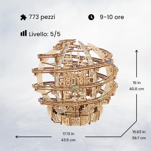 Gravity Marble Puzzle 3D di Legno per Adulti da Costruire