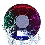 Wireless Waterproof Portable Blueooth Speaker - KGbee IPX7 2nd Blue Tooth Speakers - FM Radio, Cool LED Backlight, Suction Cup - Loud USB-Rechargeable Shower Speaker with Mic - Great Gift