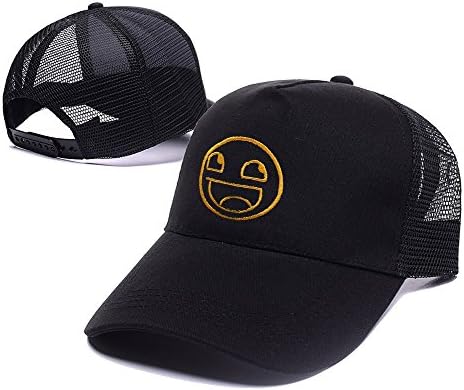 YUGY Awesome Smiley Face Meme Adjustable Embroidery Mesh Hat Baseball Mesh Cap