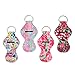LAGUTE Handy Lip Balm Holder Key Chain, Chapstick Holder Tracker, Gifts for Kids and Adults- Flower Style- 4 Pack