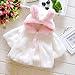 Muxika Dinlong Fashion Baby Girl Fur Winter Warm Coat Cloak Jacket Thick Warm Clothes (0-9 M, White)
