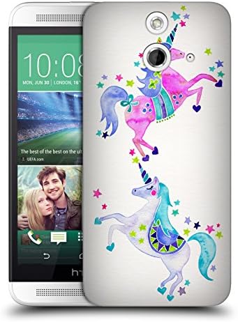 Official Cat Coquillette Unicorns Pastel Watercolour Illustrations Hard Back Case for HTC One E8 / E8 Dual Sim