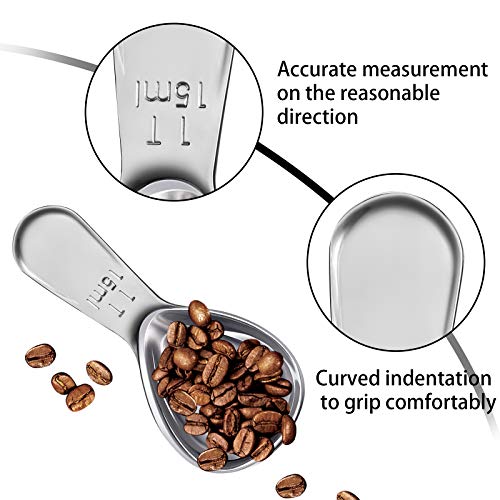 3 Pack Coffee Scoop, Stainless Steel Coffee Spoons Tablespoon Measuring Spoons for Tea, Sugar