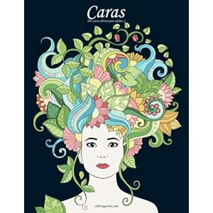 Caras libro para colorear para adultos 2 (Volume 2) (Spanish Edition)