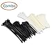 Cable Matters Combo Pack 200 Reusable 6+8+12-Inch Nylon Cable Ties in Black and White