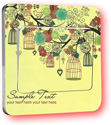 SimpVale 4pcs Cage Switch Sticker Creative Wall Decals Home Switch of paste Decoration Wallpaper 87mmx87mm