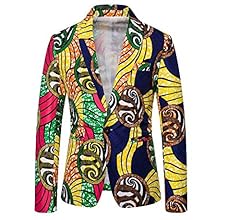 سترة للرجال أنيقة مطبوعة عليها أزهار بمقاس نحيف وسترة كاجوال