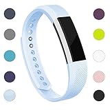 iGK For Fitbit Alta Bands and Fitbit Alta HR Bands, Newest Adjustable Sport Strap Replacement Bands for Fitbit Alta and Fitbit Alta HR Smartwatch Fitness Wristbands with Metal Clasp Sky Blue Small