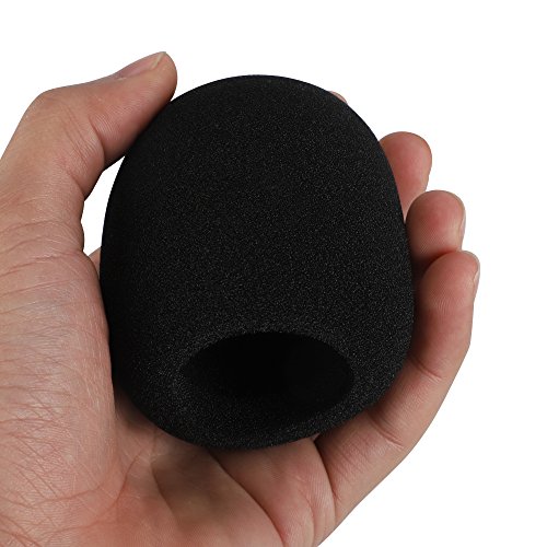 Simtyso® Black Foam Windscreen for All Shure Ball Type Microphones Pack of 2