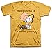 Peanuts Charlie Brown Snoopy Happiness is a Warm Puppy Adult Gold T-Shirt XL