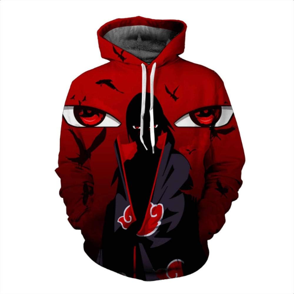 Men s Hoodies Naruto Printed Drawstring Hooded Cool Long Sleeve Loose 