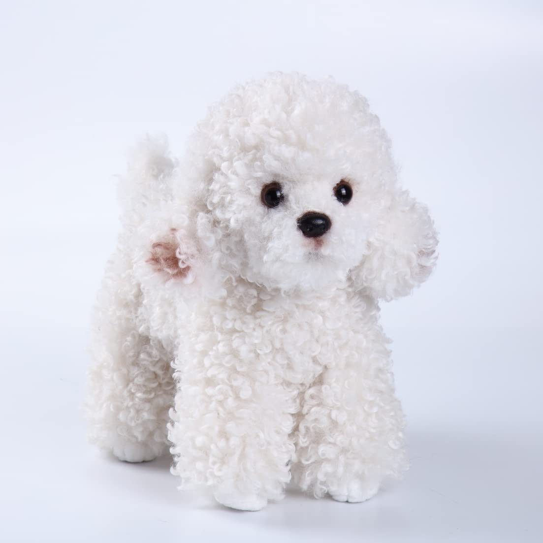 Photo 1 of CU-MATE White Poodle Stuffed Animal Simulation Dog -Realistic & Lifelike Soft Handmade Standing Dog Plush Toy Puppy -Present Gift for Boys and Girls