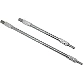 AUTOTOOLHOME 2PC Flexible Drill Bit Extension for Tight Spaces 360&deg; Access | Quick Change 1/4" Hex Magnetic Bit Holder Flex Shaft Extension for Impact Driver for hand ratchets, screwdrivers and drills
