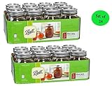 Ball Regular Mouth Pint 16-oz Mason Jar with Lids and Bands (Pack of 24)