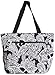 World Traveler Paisley Travel Tote Bag, Black and White