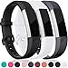 Maledan For Fitbit Alta HR and Alta Bands, Replacement Accessories Wristbands for Fitbit Alta and Alta HR, Black White Gray Large