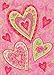 Toland Home Garden Lovely Hearts 28 x 40 Inch Decorative Valentine Heart Flower House Flag