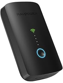 RAVPower FileHub Plus, Wireless Travel Router, Portable SD Card to HDD Backup Unit, DLNA NAS Sharing Media Streamer 6000mAh External Battery Pack (Not a Hotspot)