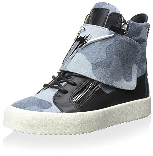 Giuseppe Zanotti Men's High-Top Sneaker, Blue, 39 M EU/6 M US