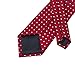 Hi-Tie Mens Red Polka Dots Silk Tie Pocket Square Cufflinks set