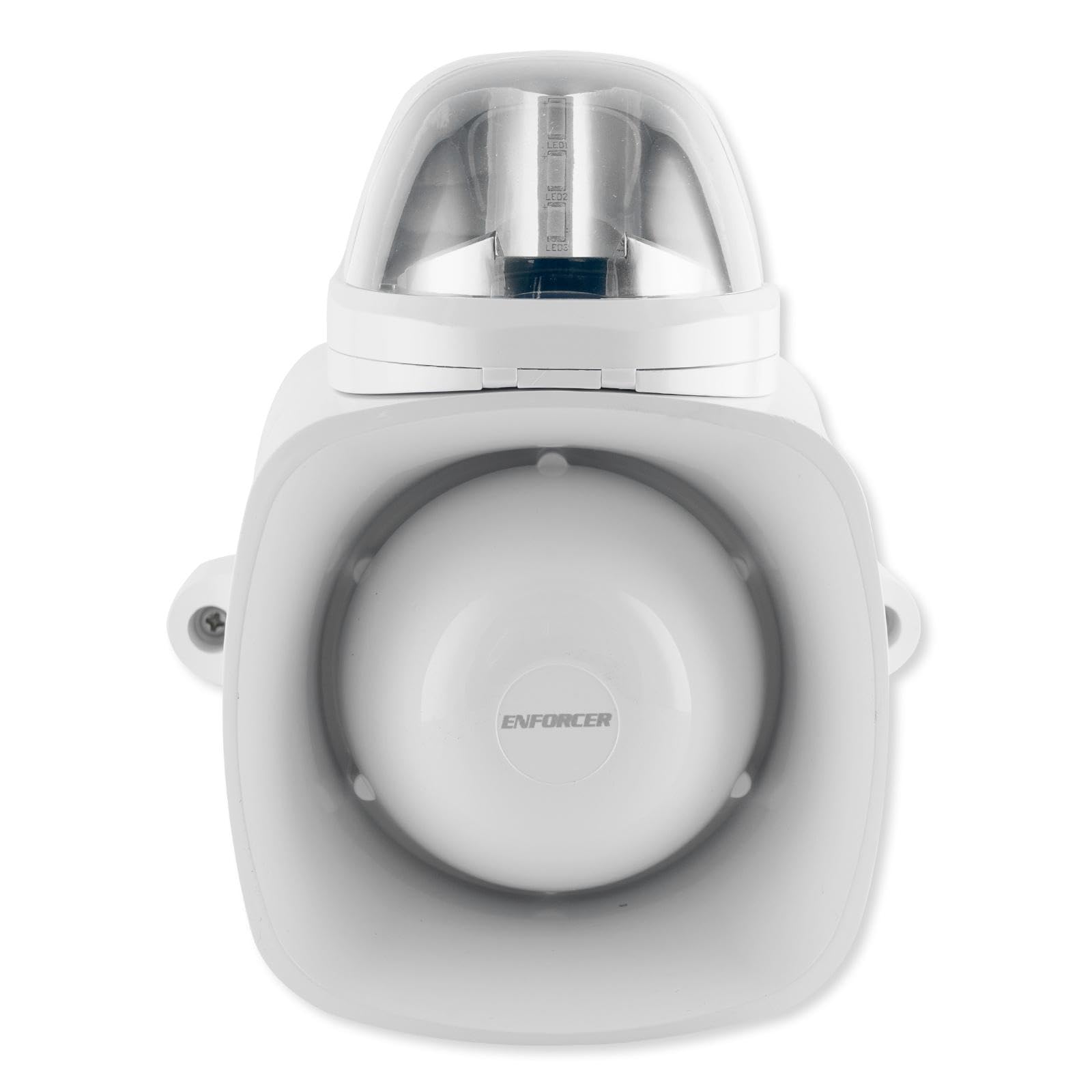 Seco-Larm SH-816S-SQ/C Enforcer Siren/Strobe with Audio Input, Clear