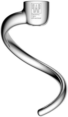 Small Appliance Parts & Accessories - Stainless Steel Spiral Dough Hook Replacement for KitchenAid 4.5QT & 5QT Bowl Tilt-Head Stand Mixers, Rustproof & Easy Clean, Efficient Kneading for Bread, Pizza, Pasta, Cookies